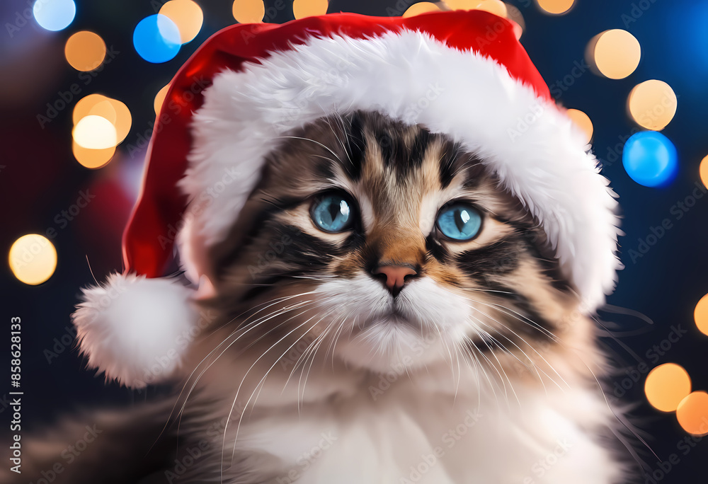 cat in santa hat cat in santa hat