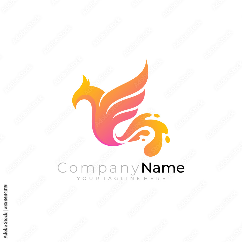 simple icon of an eagle flying with its wings, orange color simple icon of an eagle flying with its wings, orange color