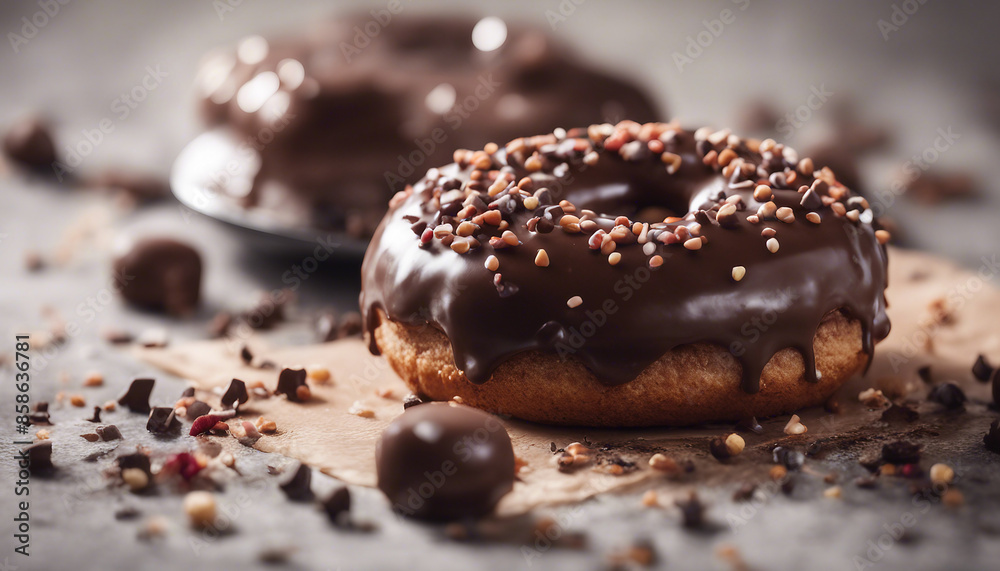 The chocolate doughnut is a culinary delight. The chocolate doughnut is a culinary delight.