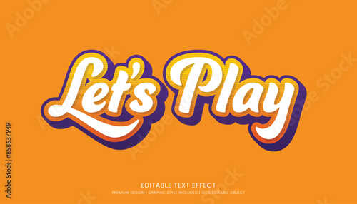 3d text effect video game style editable template