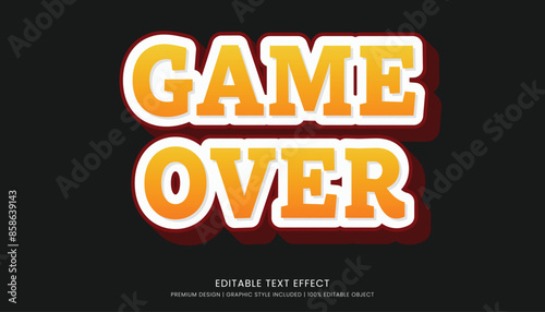 3d text effect video game style editable template