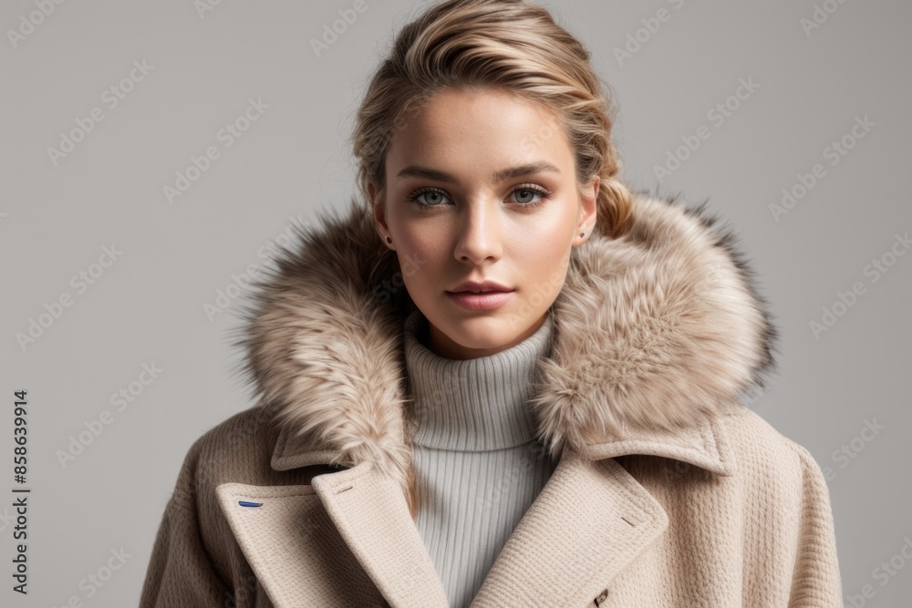 Beautiful woman in winter fashion style concept Beautiful woman in winter fashion style concept