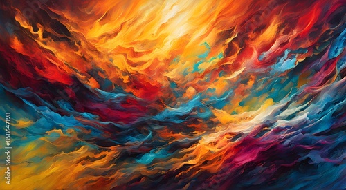 Wallpaper Mural A painting of a colorful explosion of light and color Torontodigital.ca