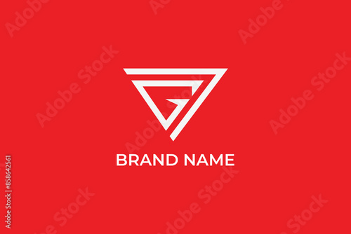 letter G arrow logo, letter G triangle linear logo, letter G aircraft vector fly rapid speed logo, letter G shield protection logo