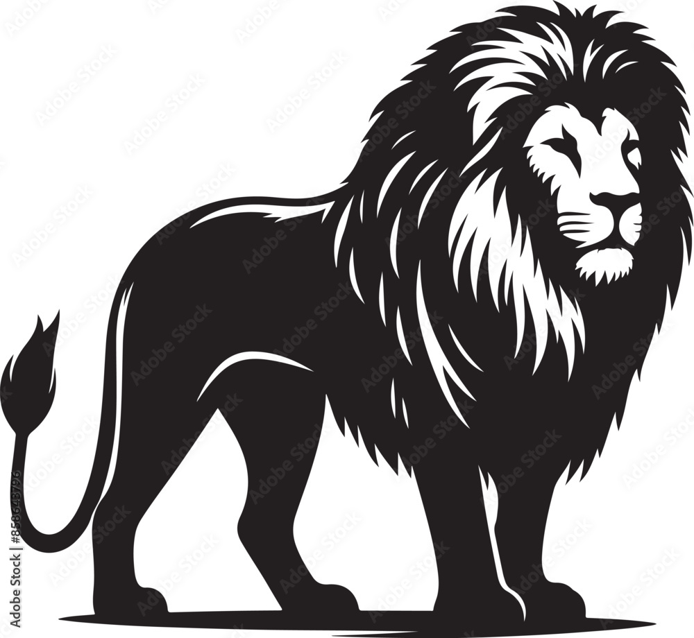Fototapeta premium Lion Silhouette vector illustration