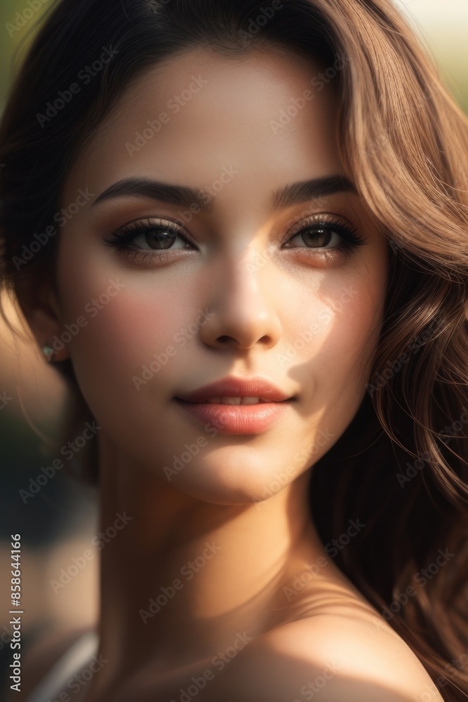 Beautiful women with bare shoulders on a bokeh background Beautiful women with bare shoulders on a bokeh background