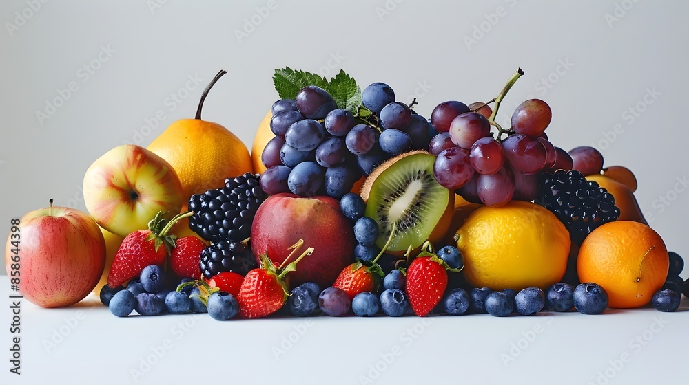 Vibrant Fruit Ensemble Capturing the Essence of Seasonal Produce Vibrant Fruit Ensemble Capturing the Essence of Seasonal Produce