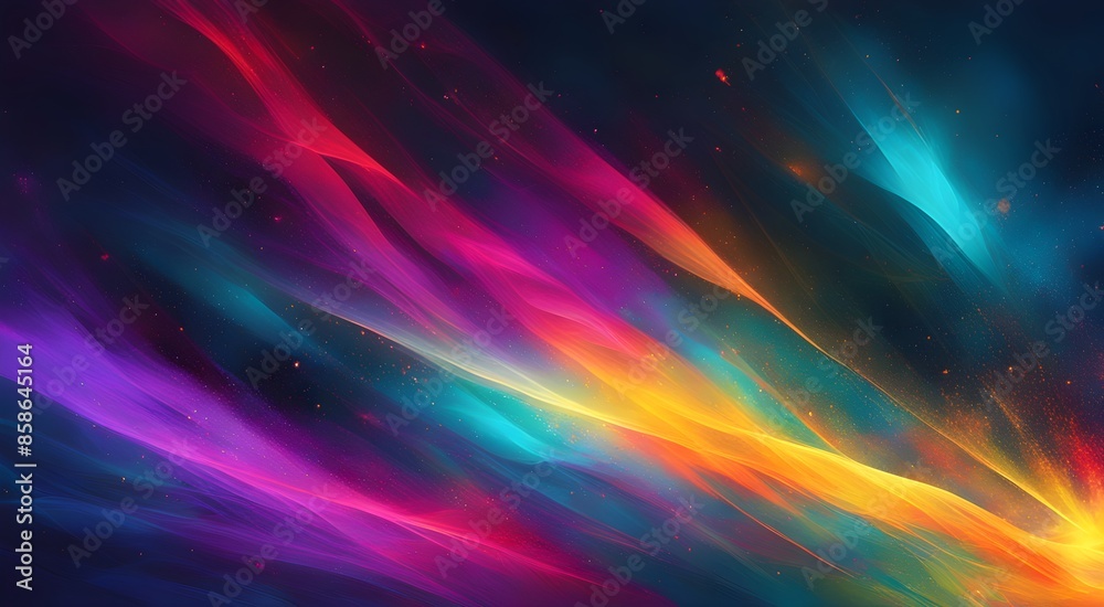A colorful, swirling galaxy of light and fire