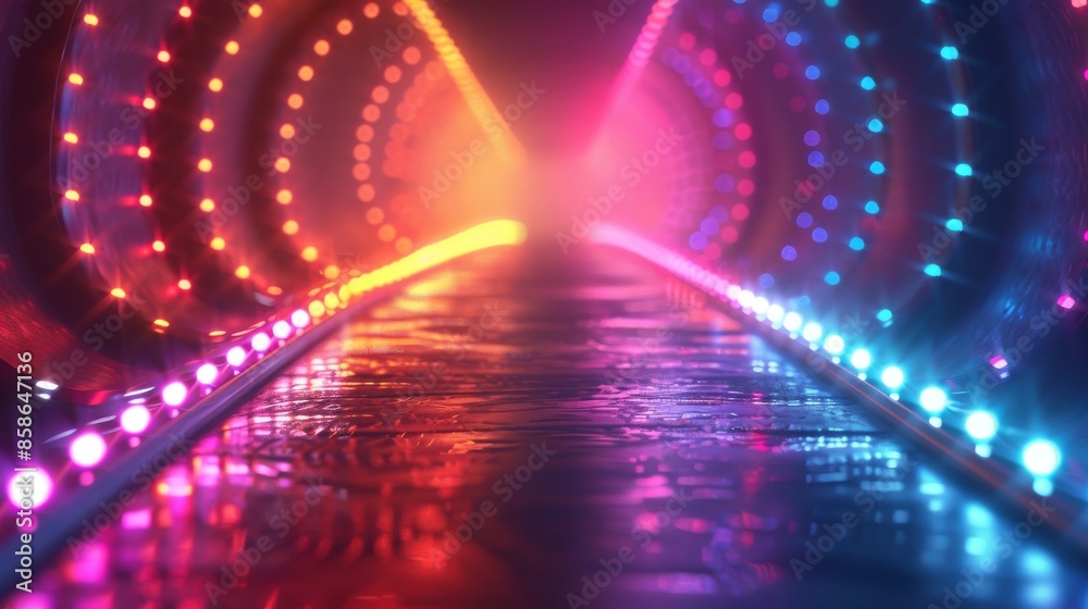An abstract neon light background with blurs for speed. An abstract neon light background with blurs for speed.