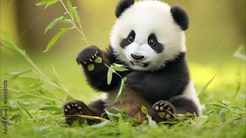 panda is eating grass panda is eating grass