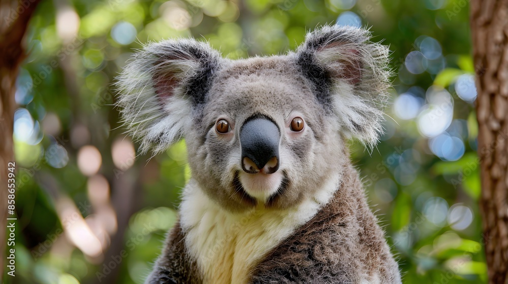 Naklejka premium Curious koala. 