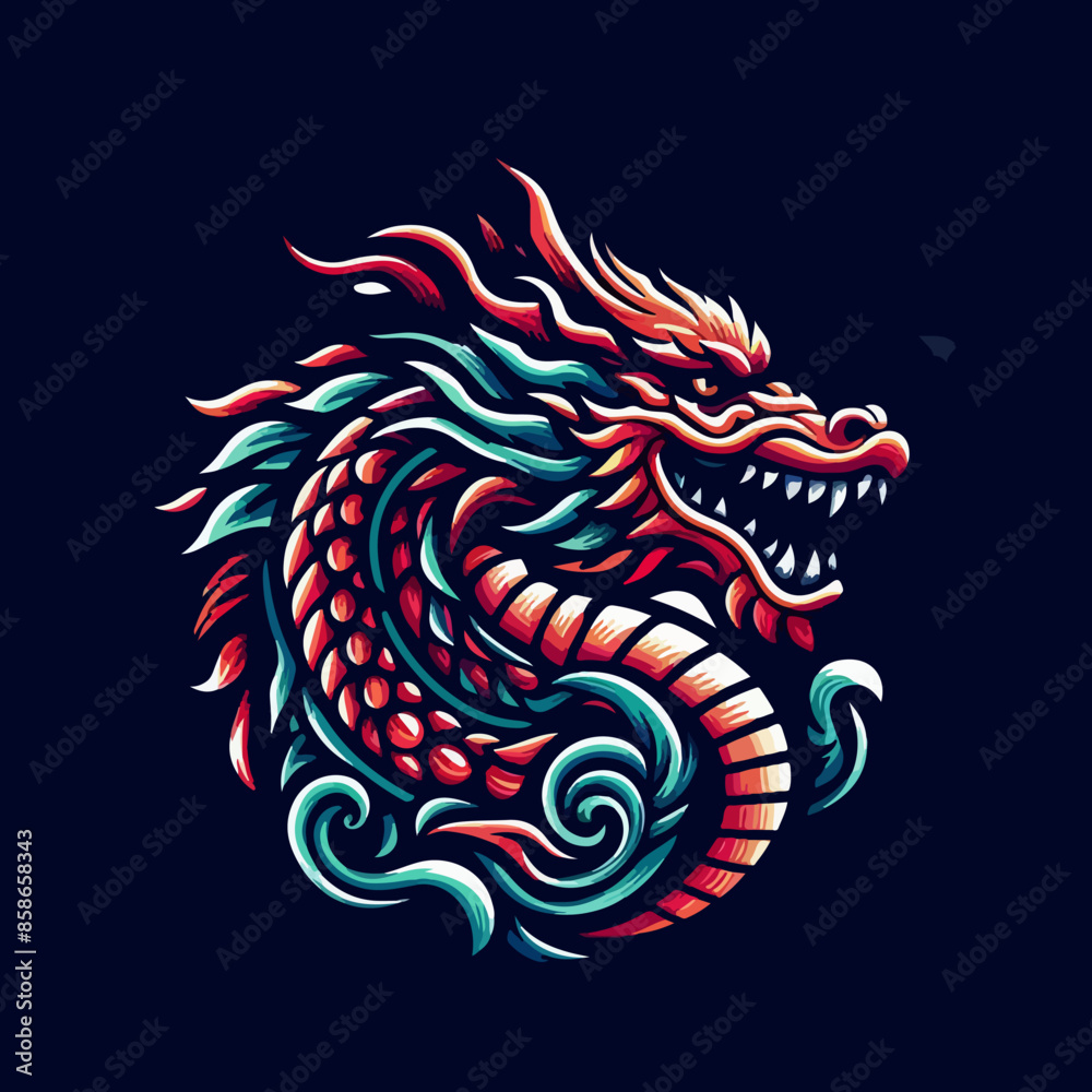 dragon, snake, pattern, animal design vector illustration dragon, snake, pattern, animal design vector illustration