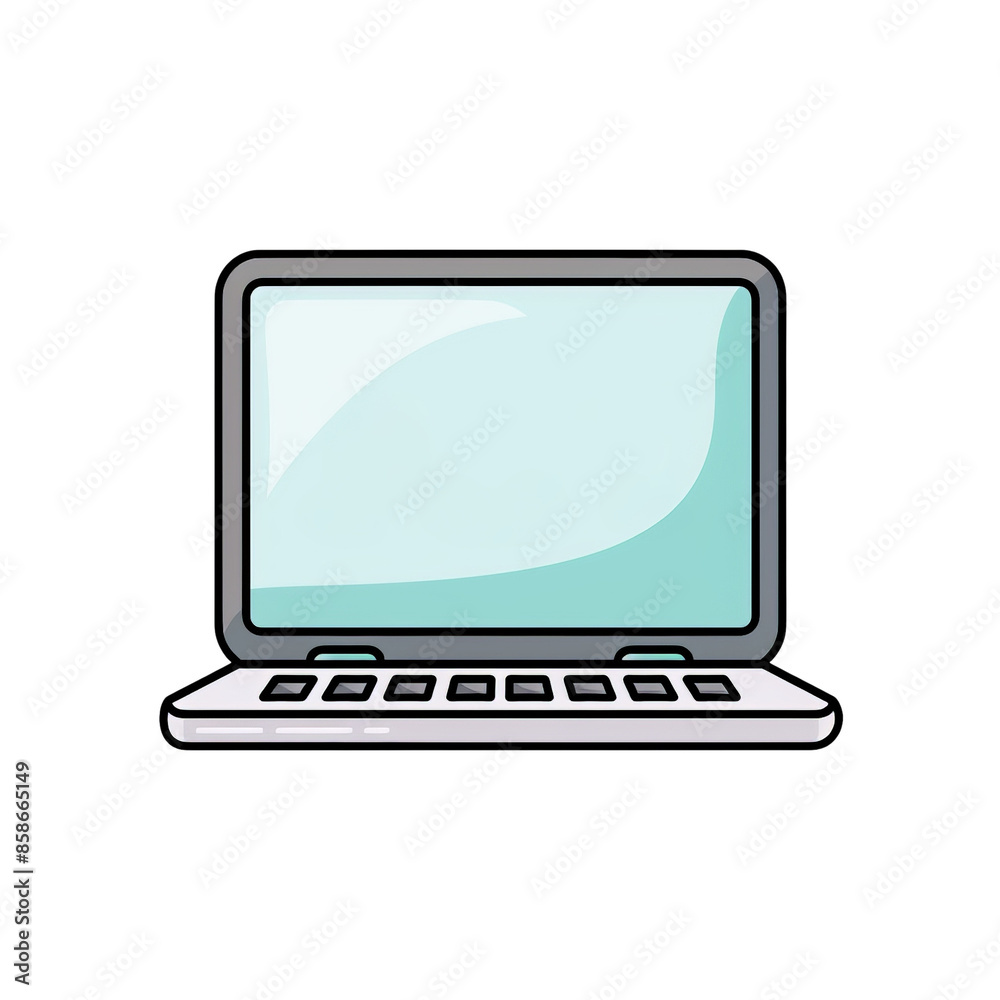 A laptop computer with a blue screen A laptop computer with a blue screen
