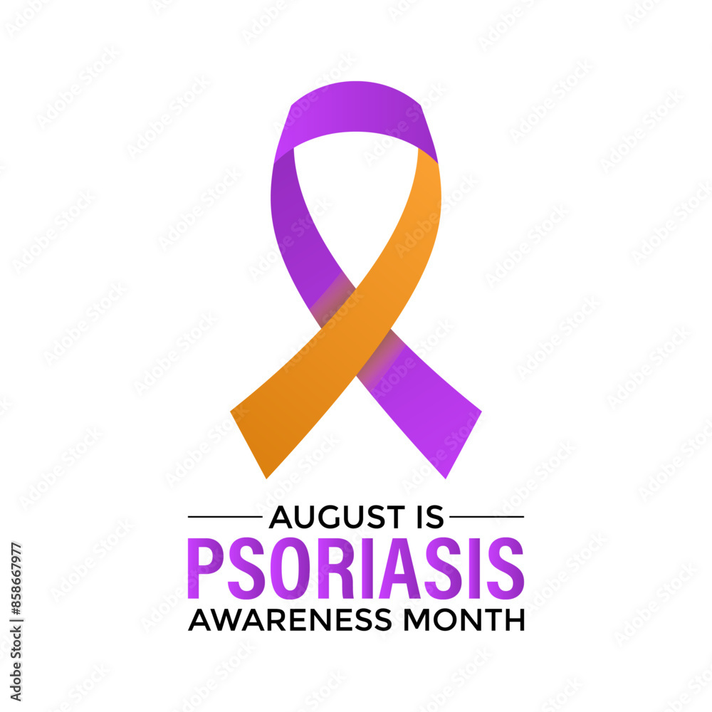 Vector illustration of Psoriasis awareness month is observed every year in August. Banner design template. Vector illustration of Psoriasis awareness month is observed every year in August. Banner design template.