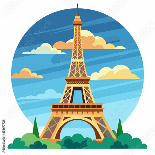 Eiffel Tower clipart cartoon Illustration drawing