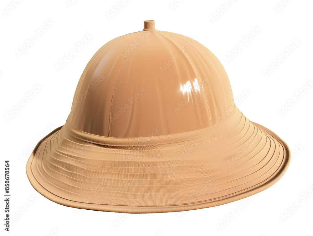 Fototapeta premium A tan hat with a plastic cap on top
