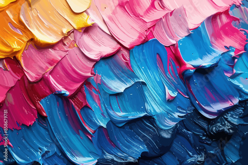 Colorful Abstract Art with Wavy Textures