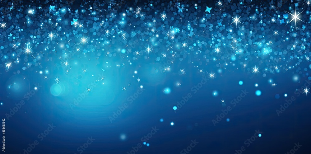 blue background with stars and sparkles in the dark blue background with stars and sparkles in the dark