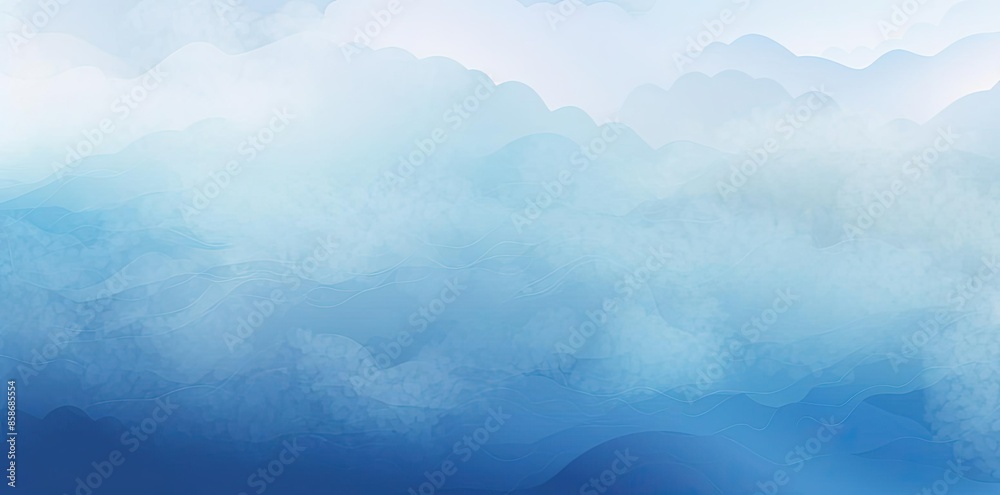 Fototapeta premium blue ombre background with clouds in the sky