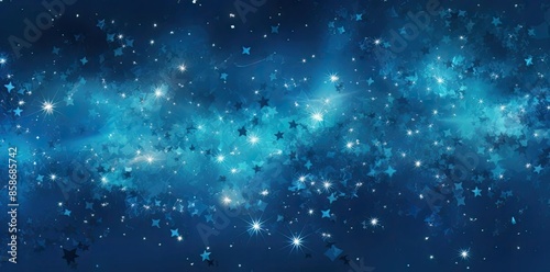 blue star background with a lot of sparkles