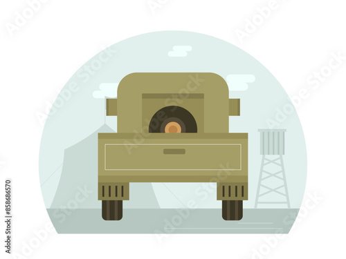 Army car. Army vector illustration