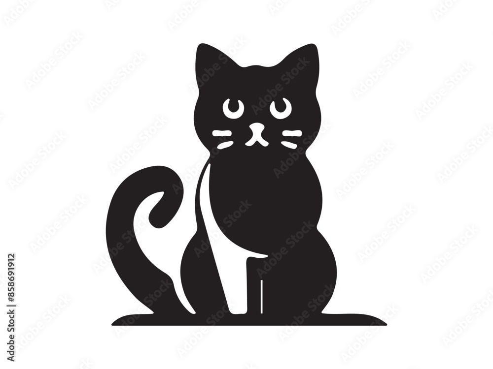 Cat head icon. Silhouette simple. Flat style. Cartoon cat face. Logo design template. Vector illustration Animal Logotype concept. Cat head icon. Silhouette simple. Flat style. Cartoon cat face. Logo design template. Vector illustration Animal Logotype concept.