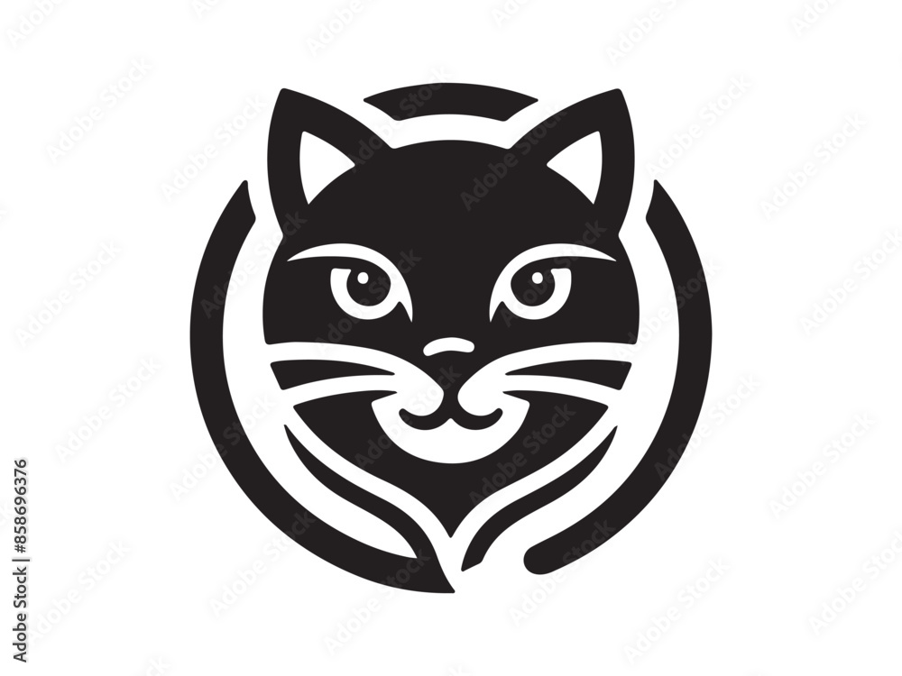 Fototapeta premium black and white cat