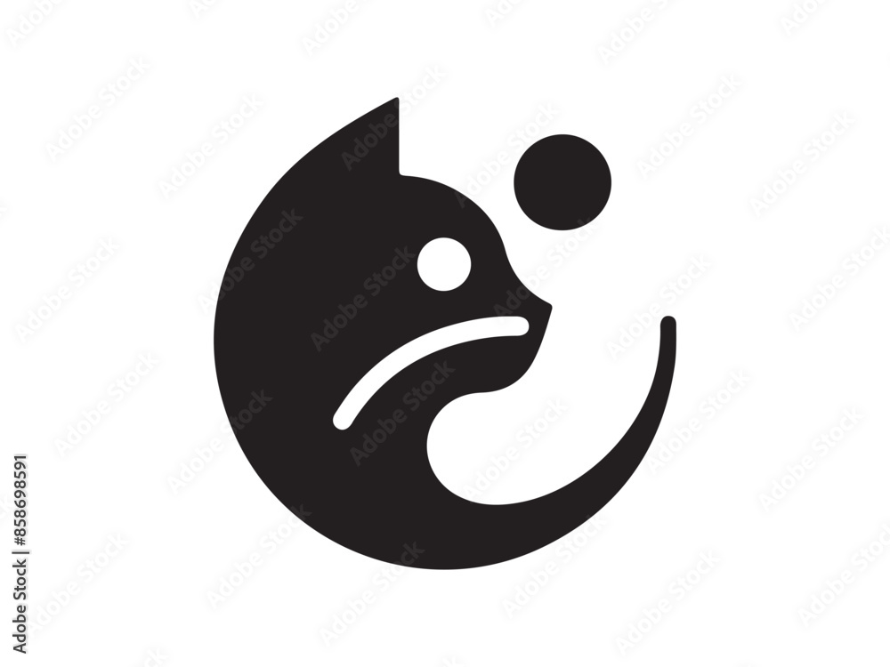 Cat head icon. Cartoon Cat face. Vector illustration. Silhouette simple. Animal Logotype concept. Logo design template. Cat head icon. Cartoon Cat face. Vector illustration. Silhouette simple. Animal Logotype concept. Logo design template.
