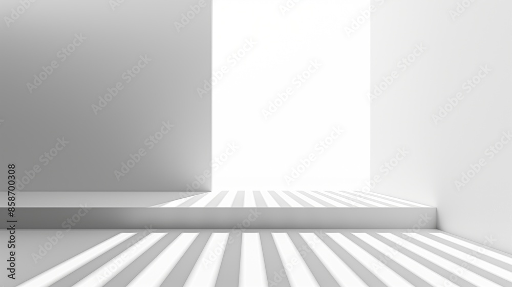 Obraz premium White Empty Room 3d Rendering of Minimal Office Interior Design
