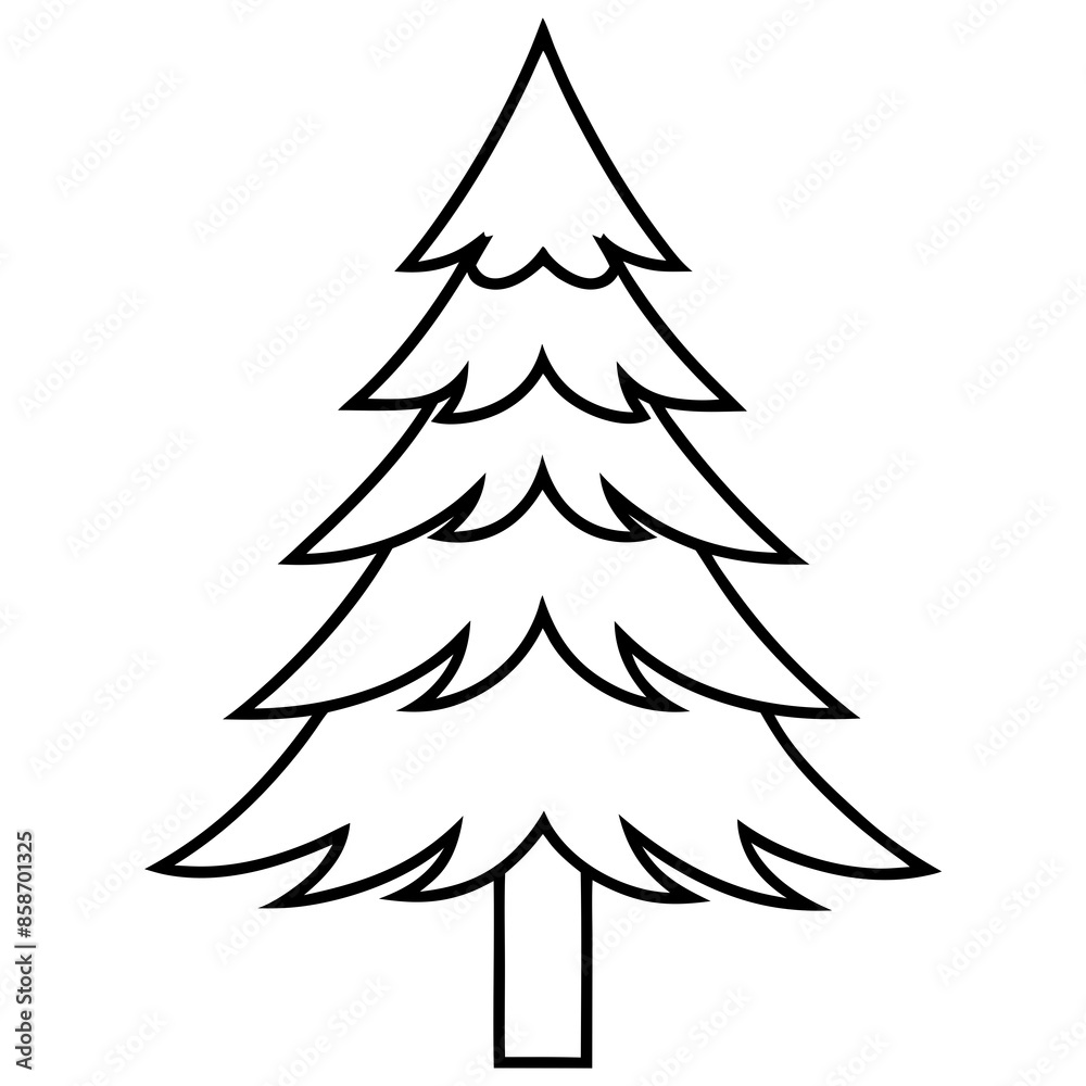 Fototapeta premium set of christmas trees vector illustrator