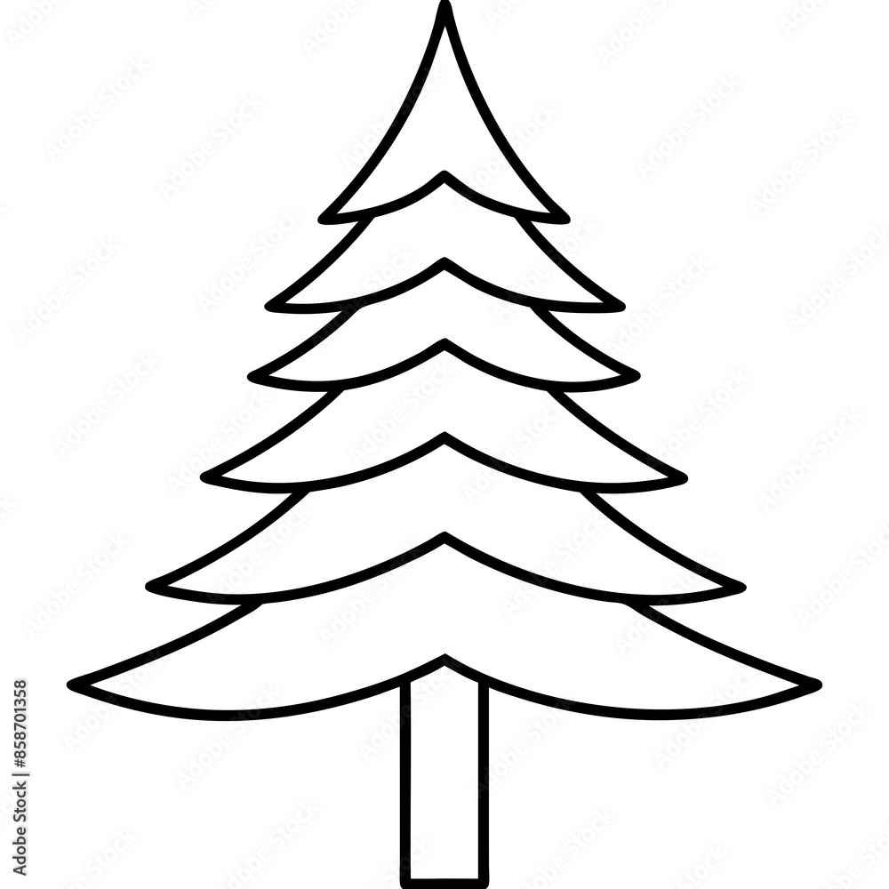 Obraz premium christmas tree illustration