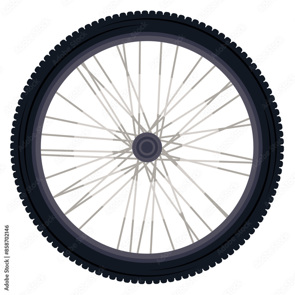 Fototapeta premium bicycle wheel equipment isolated