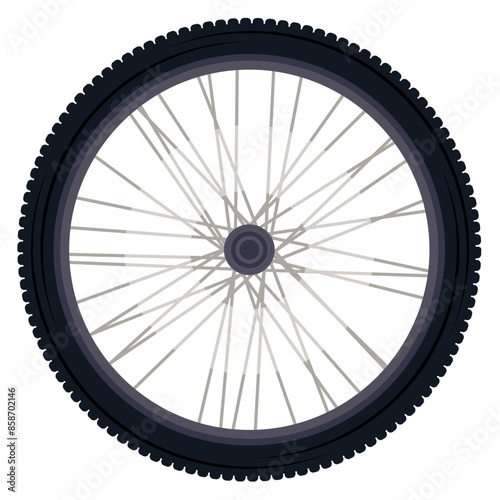 bicycle wheel equipment isolated