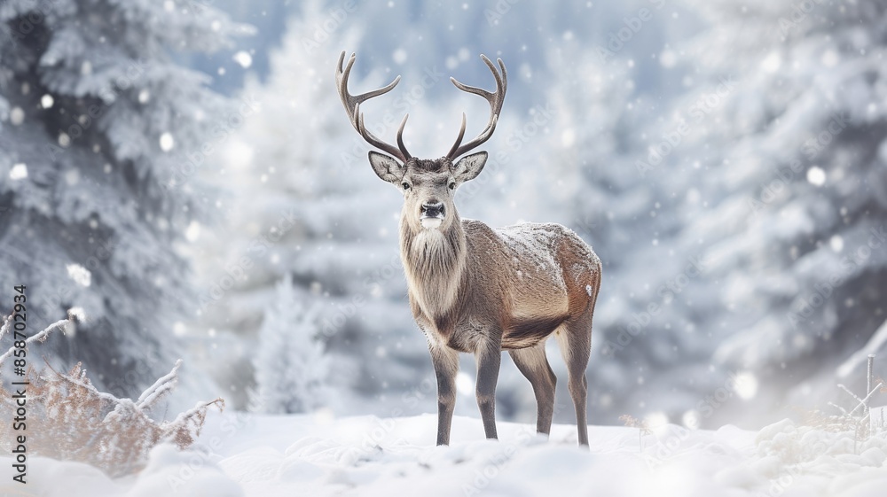 deer in winter deer in winter