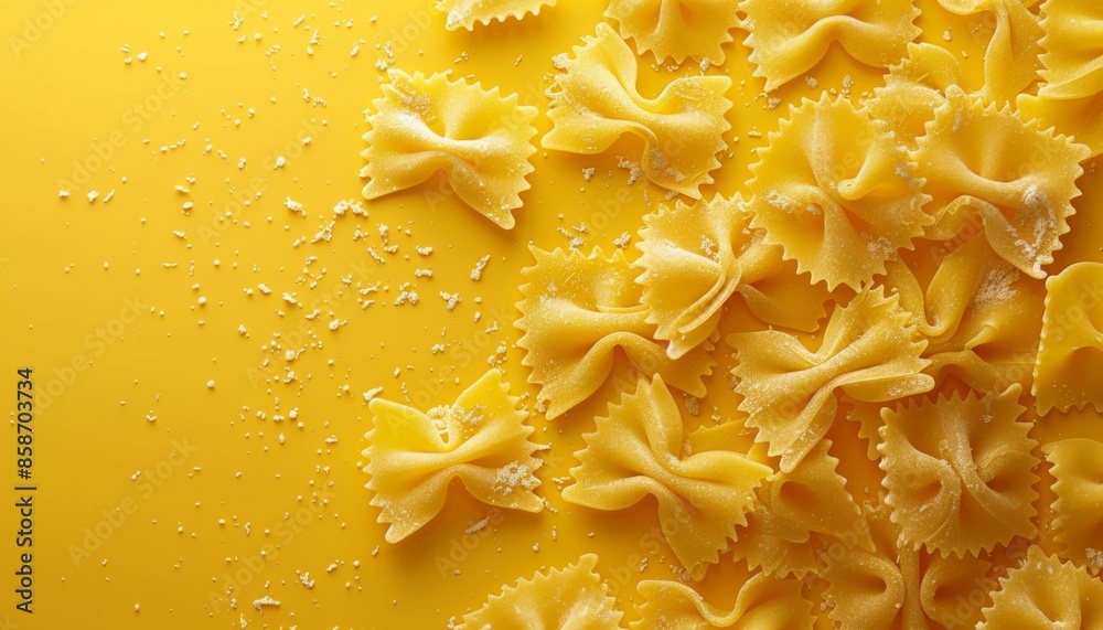 Pasta on pastel background with space above for text Pasta on pastel background with space above for text