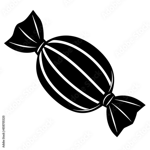 Candy icon vector silhouette illustration and svg 