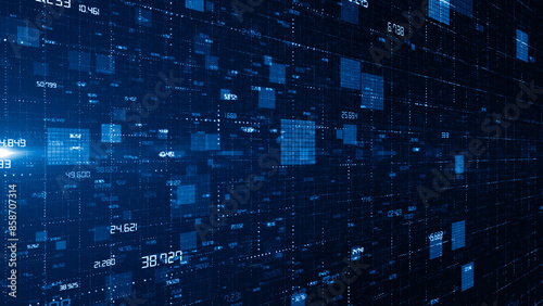 Technology digital business corporate abstract particles hex presentation broadcast background