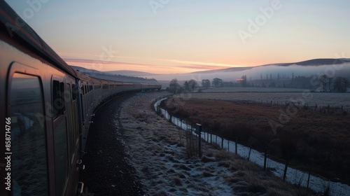 Wallpaper Mural The passengers gazed in awe as the first rays of sunlight illuminated the passing landscape. Torontodigital.ca