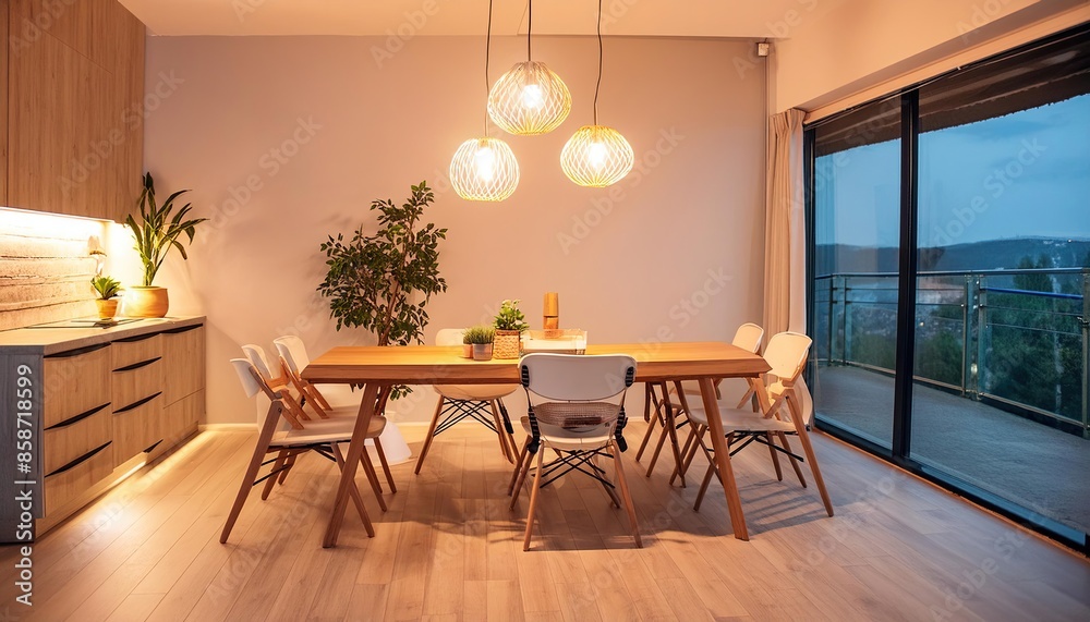 interior designer dining room night atmosphere interior design with ...