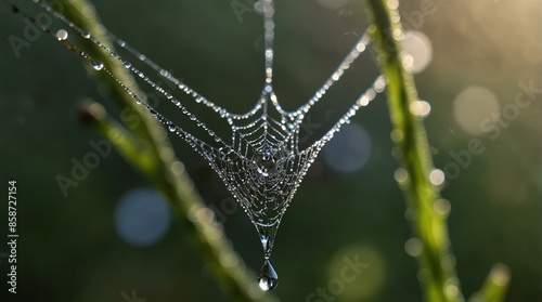 spider web with dew drops,spider web, dew drops, morning, nature, delicate, macro, close-up, water droplets