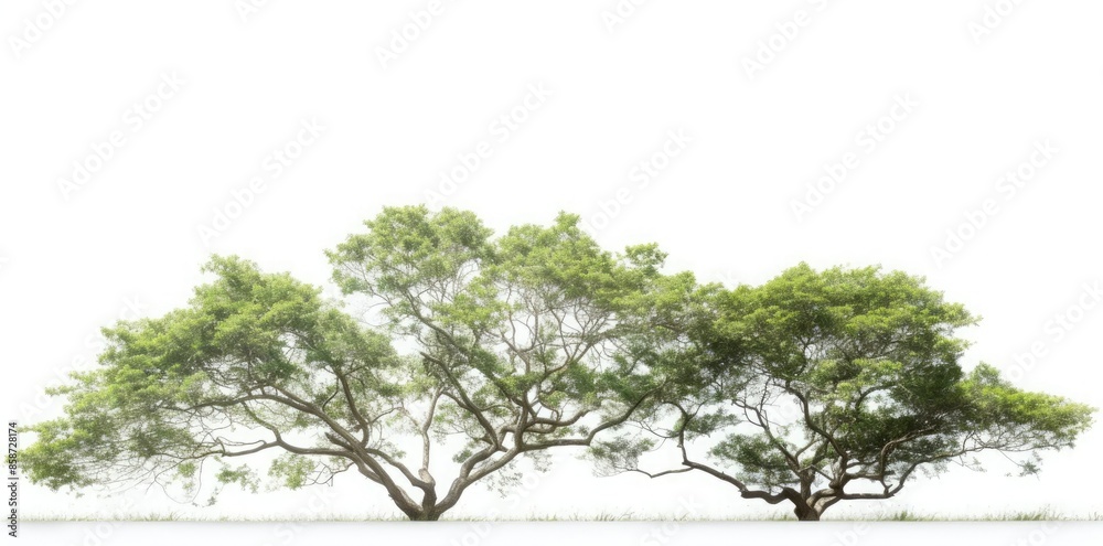 tree isolated background in the grass a row of trees, including a tall one on the left, a smaller one in the center, and a smaller one on the right, arranged in a row tree isolated background in the grass a row of trees, including a tall one on the left, a smaller one in the center, and a smaller one on the right, arranged in a row