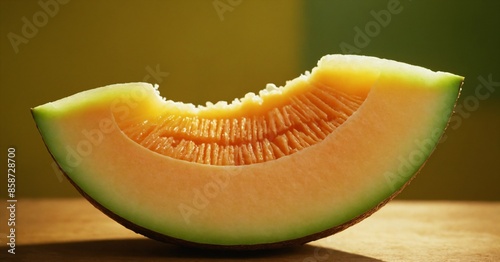 yubari king melon (singe cantaloupe melon)  photo