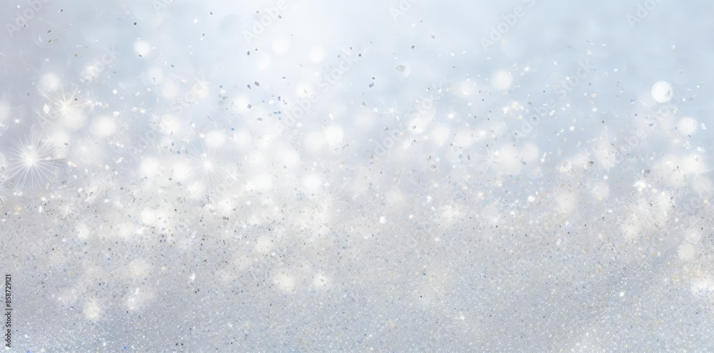 white and glitter background with a lot of snowflakes white and glitter background with a lot of snowflakes