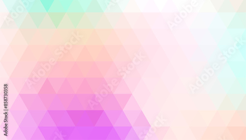abstract vibrant triangle shapes banner in low poly style