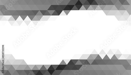 abstract grey triangle shape banner with text space