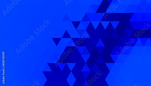 abstract blue triangles shape background in low poly style