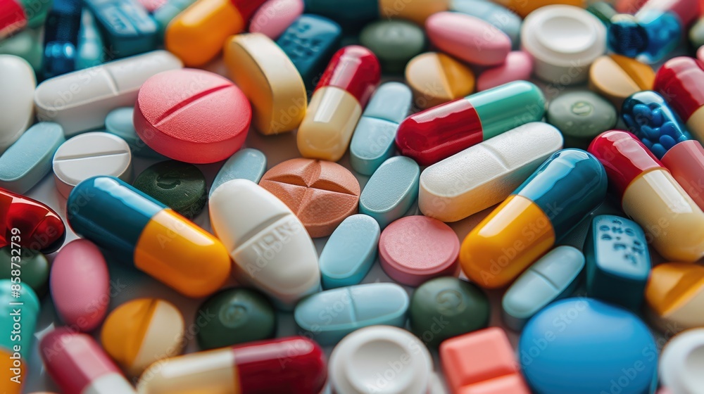 Intricacies of Pharmaceutical Industry: Close-Up of Diverse Pills and Capsules Reflecting Medication Pricing Concerns Intricacies of Pharmaceutical Industry: Close-Up of Diverse Pills and Capsules Reflecting Medication Pricing Concerns