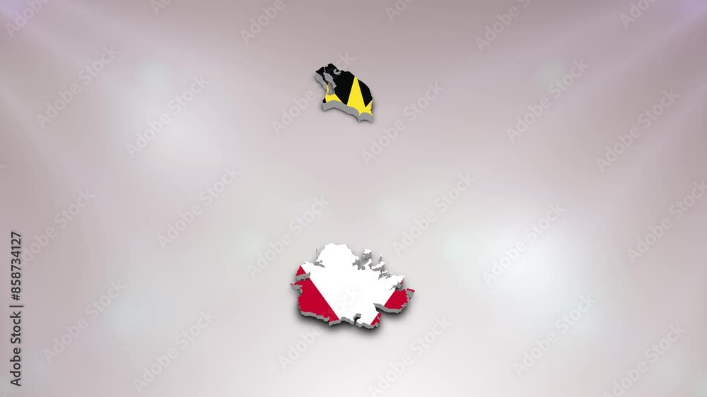 Antigua and Barbuda Flag on its Country Map, 3D Map Flag Opener Suitable for Politics, Elections, Travel, News and Sports Events and Presentations Antigua and Barbuda Flag on its Country Map, 3D Map Flag Opener Suitable for Politics, Elections, Travel, News and Sports Events and Presentations
