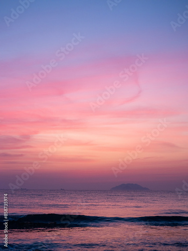 下関市の夕方の海