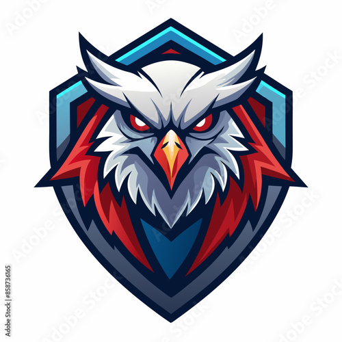 Eagle Head Sport Gaming Logo Vector Badges Emblem